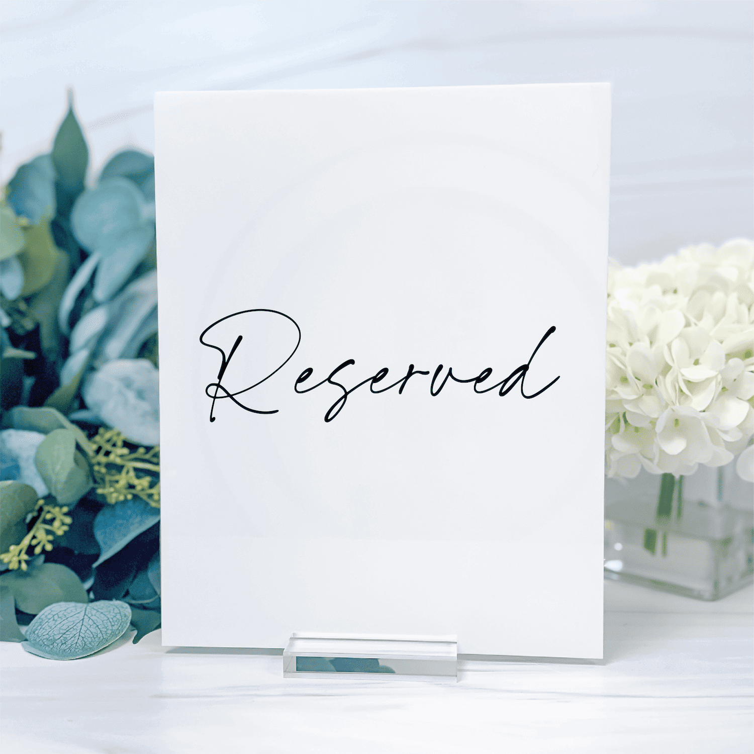 Reserved Acrylic Table Sign