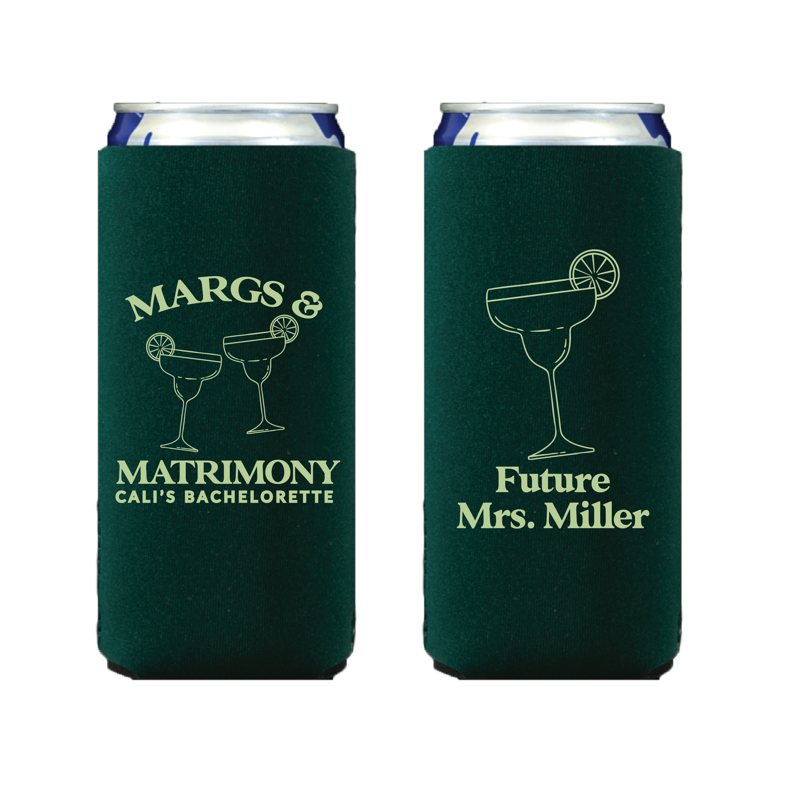 Margs & Matrimony Bachelorette Slim Can Cooler - Can Cooler - Slim
