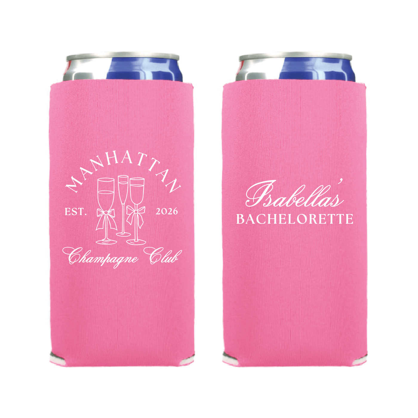 Champagne Club Bachelorette Slim Can Cooler