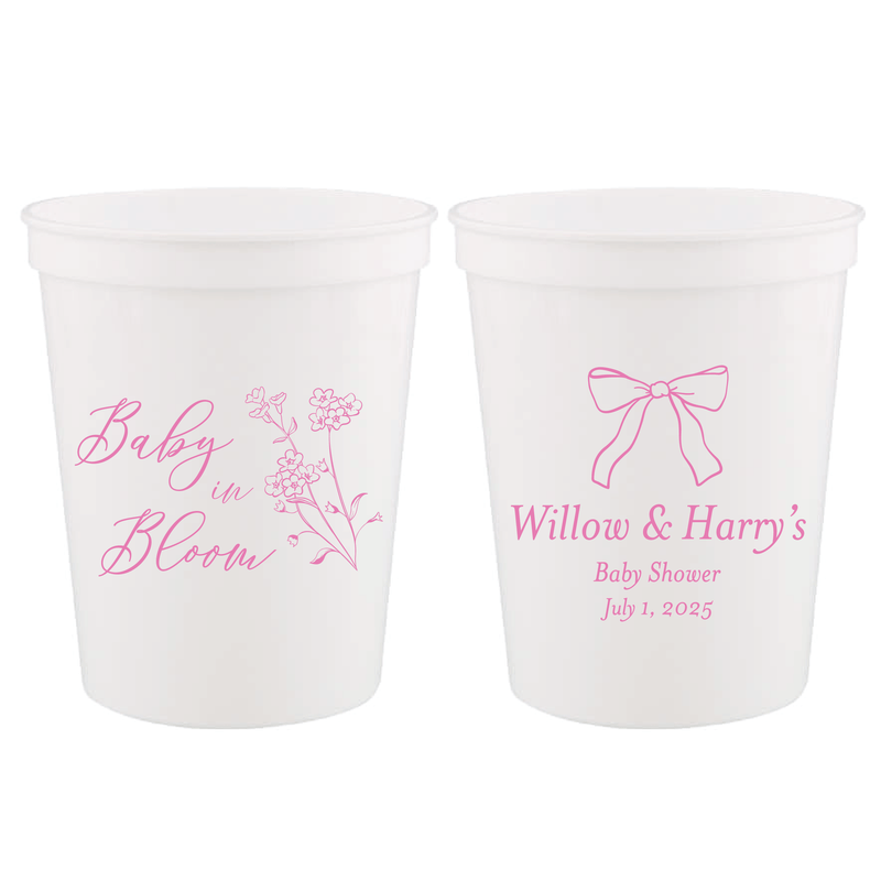 Baby In Bloom Baby Shower Stadium Cups - Cup - Stadium