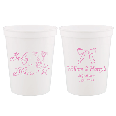 Baby In Bloom Baby Shower Stadium Cups