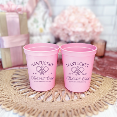 Custom Location Pickleball Club Bachelorette Stadium Cups