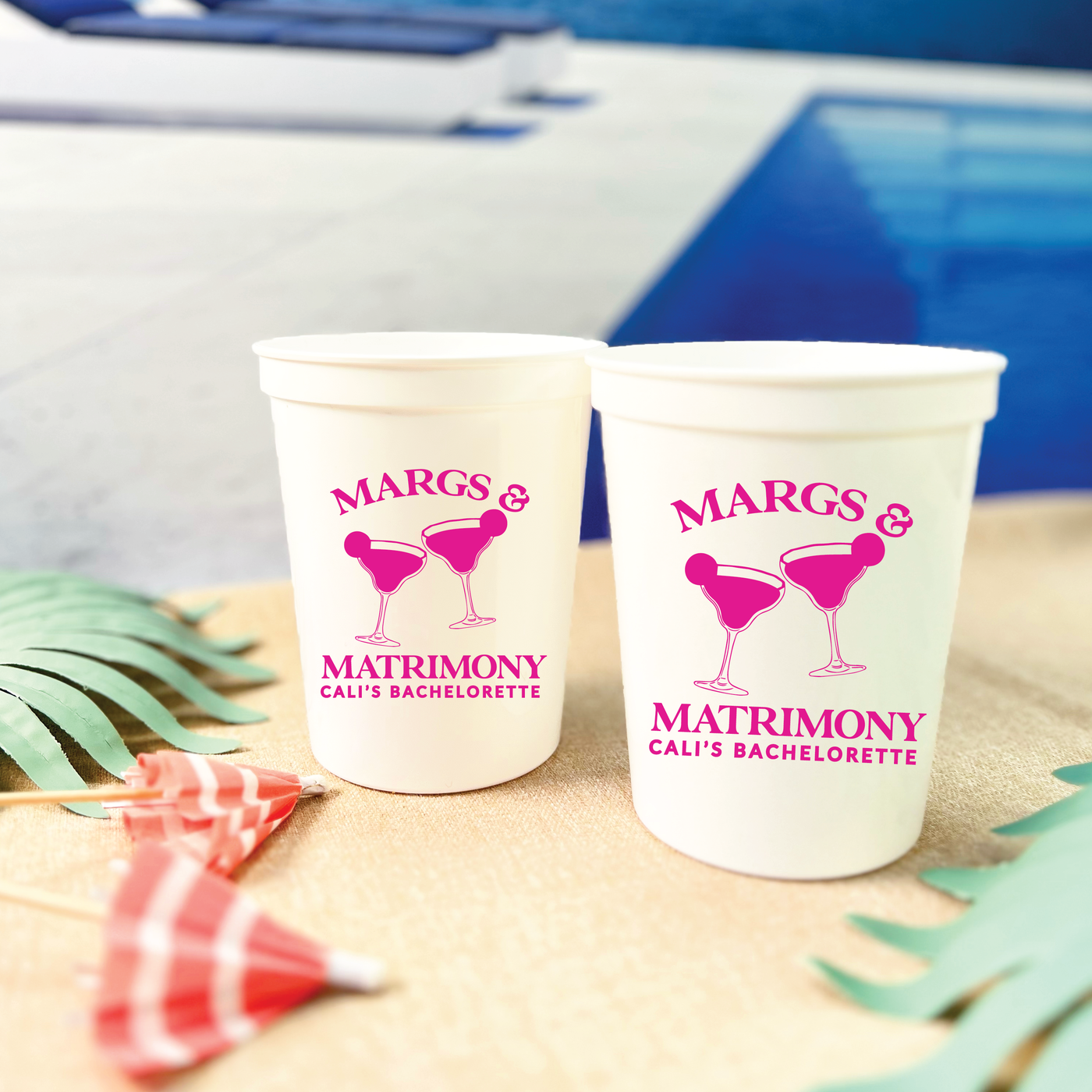 Margs & Matrimony Bachelorette Stadium Cups