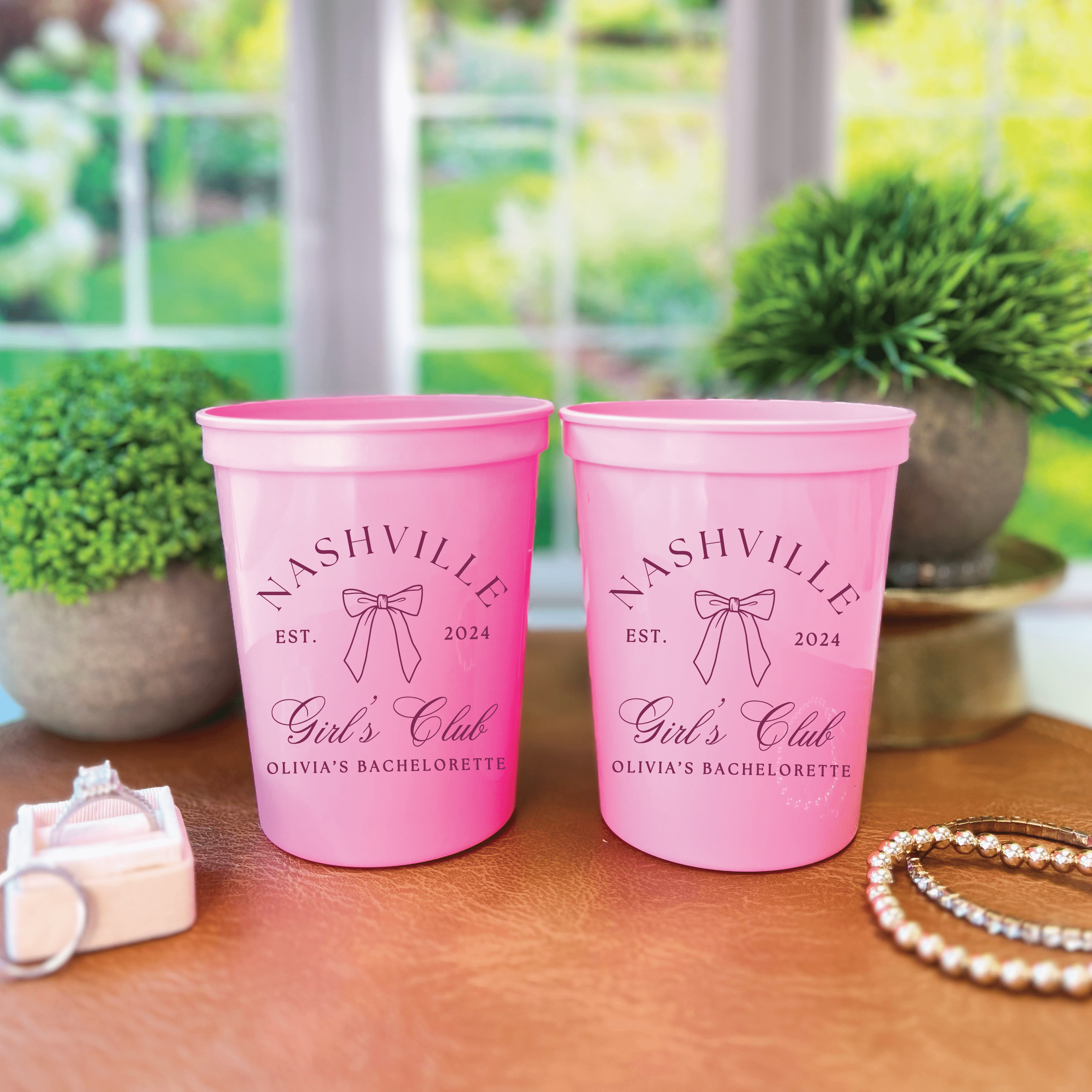 Custom Location Girl's Club Bachelorette Stadium Cups - Cups - Stadium - Bachelorette
