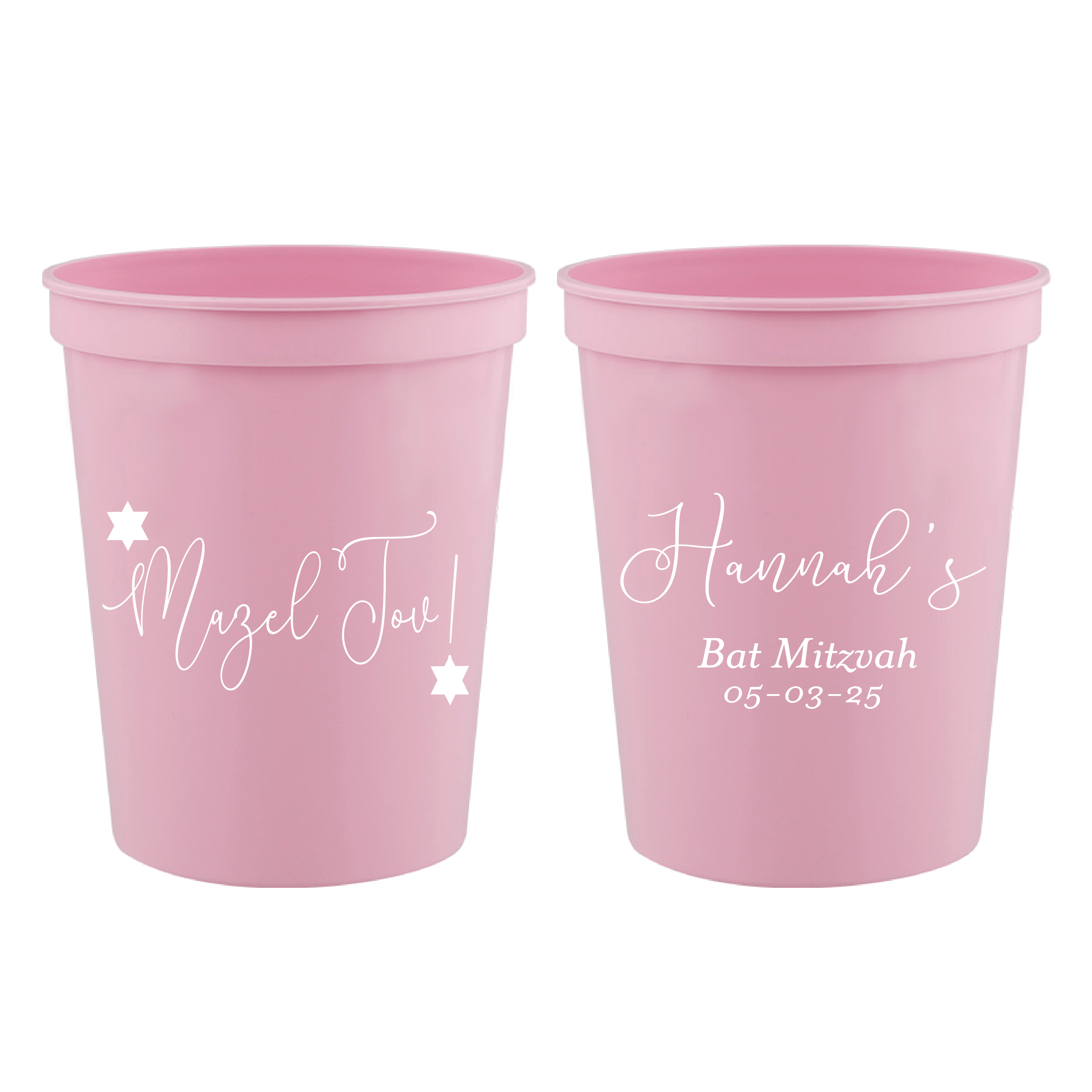 Mazel Tov Personalized Bar/Bat Mitzvah Stadium Cups - Cup - Stadium