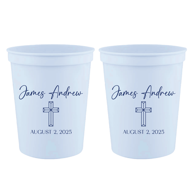 Modern Cross Personalized Religious Stadium Cups - Cup - Stadium