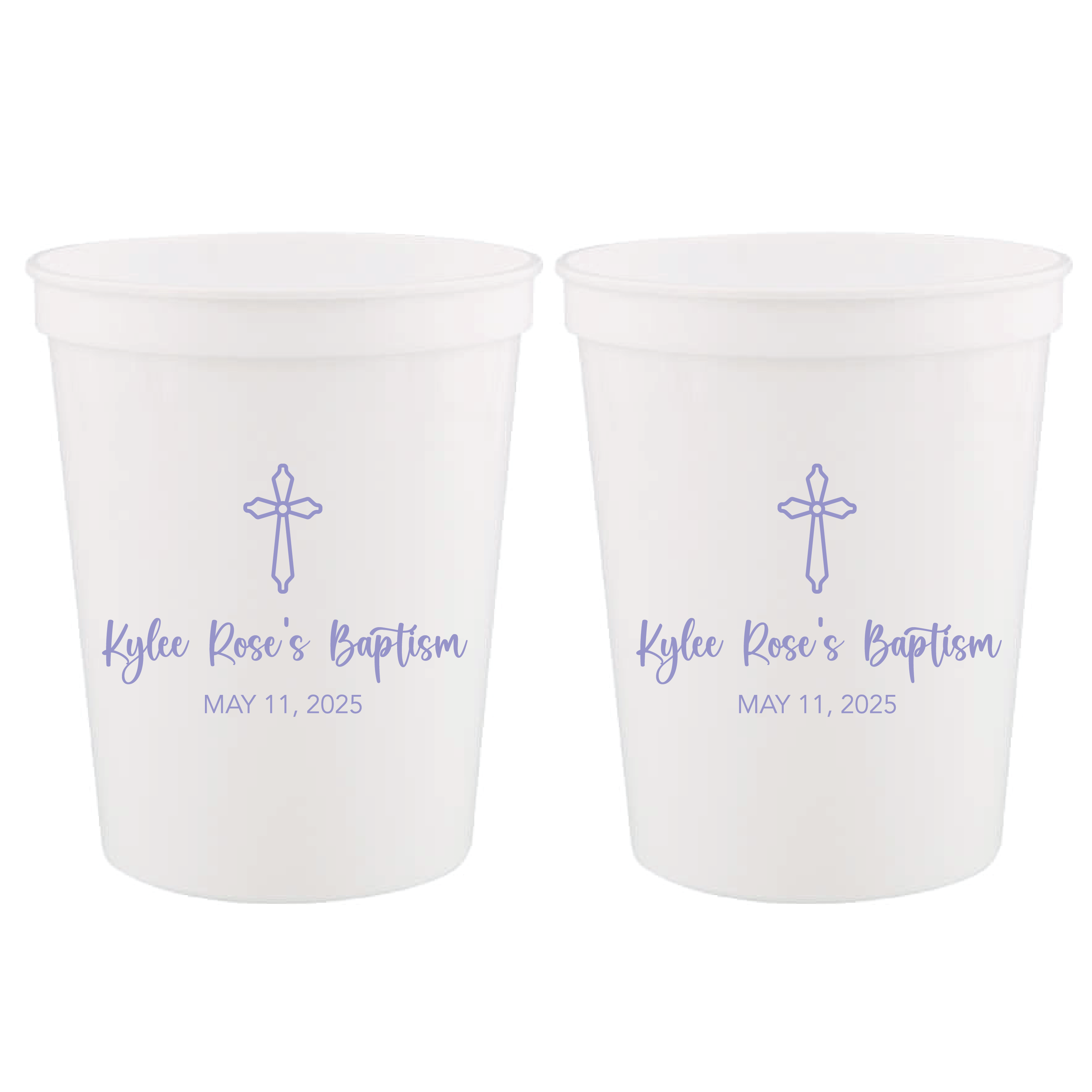 Simplistic Personalized Baptism/Christening Stadium Cups - Cup - Stadium