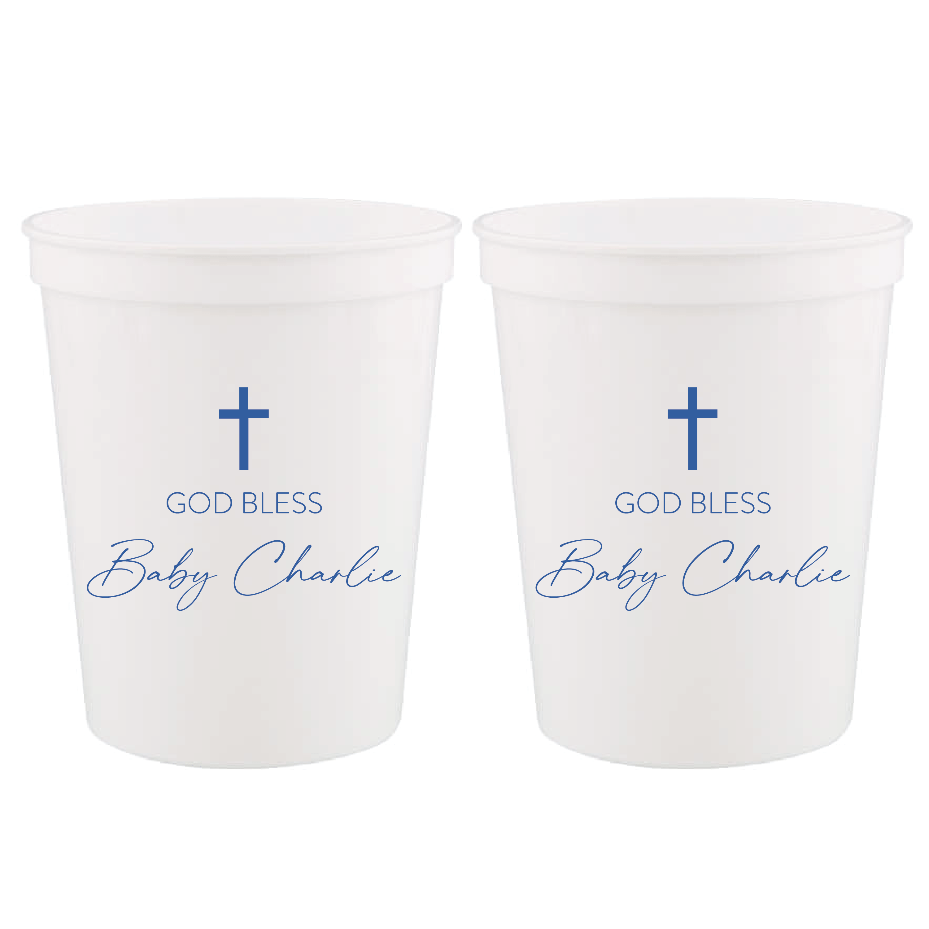 Modern God Bless Personalized Religious Stadium Cups - Cup - Stadium