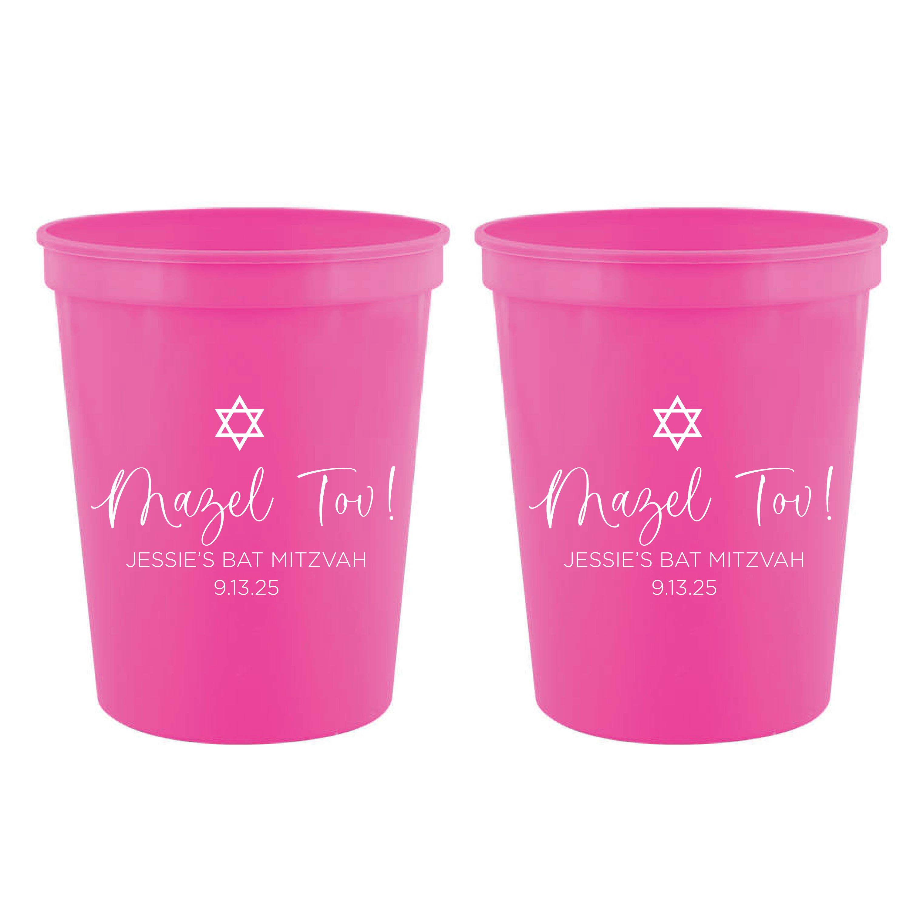Personalized Bar/Bat Mitzvah Stadium Cups - Cup - Stadium