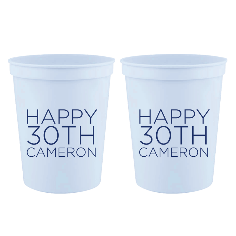 Milestone Age Birthday Stadium Cups