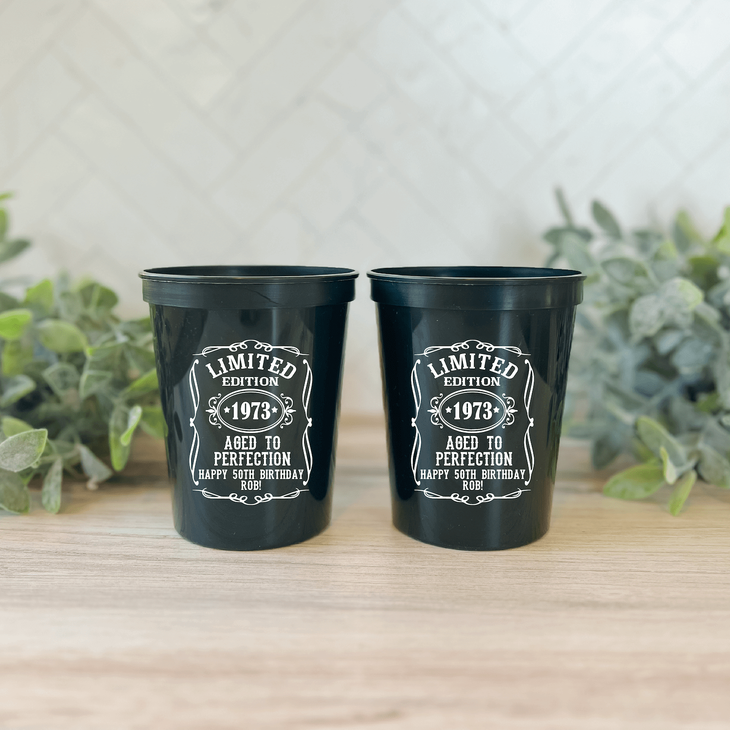 Aged to Perfection Birthday Stadium Cups