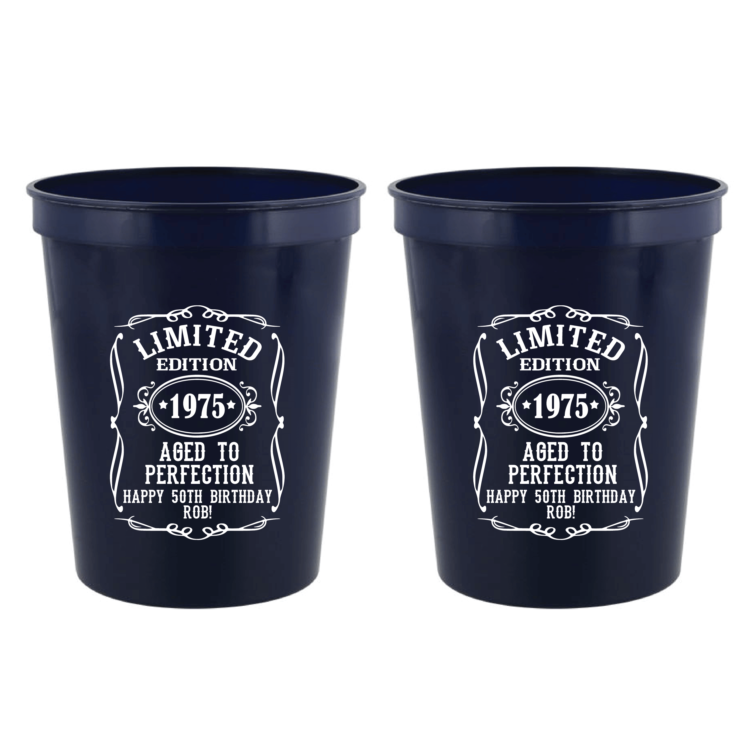 Aged to Perfection Birthday Stadium Cups