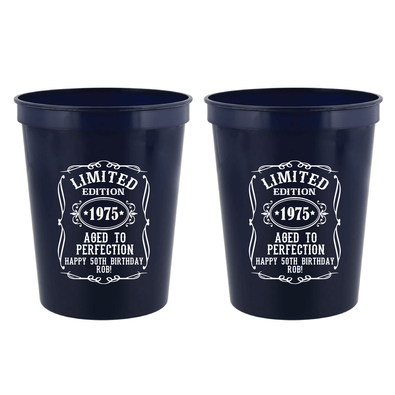 Aged to Perfection Birthday Stadium Cups
