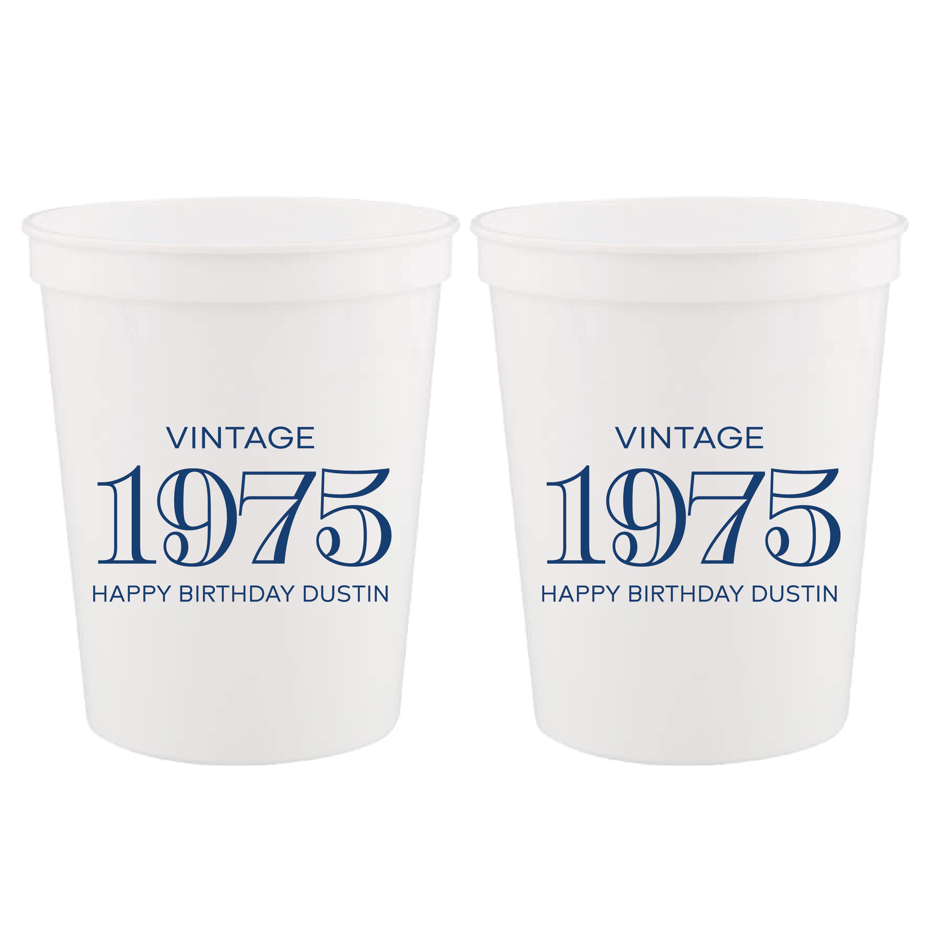 Vintage Birthday Stadium Cups