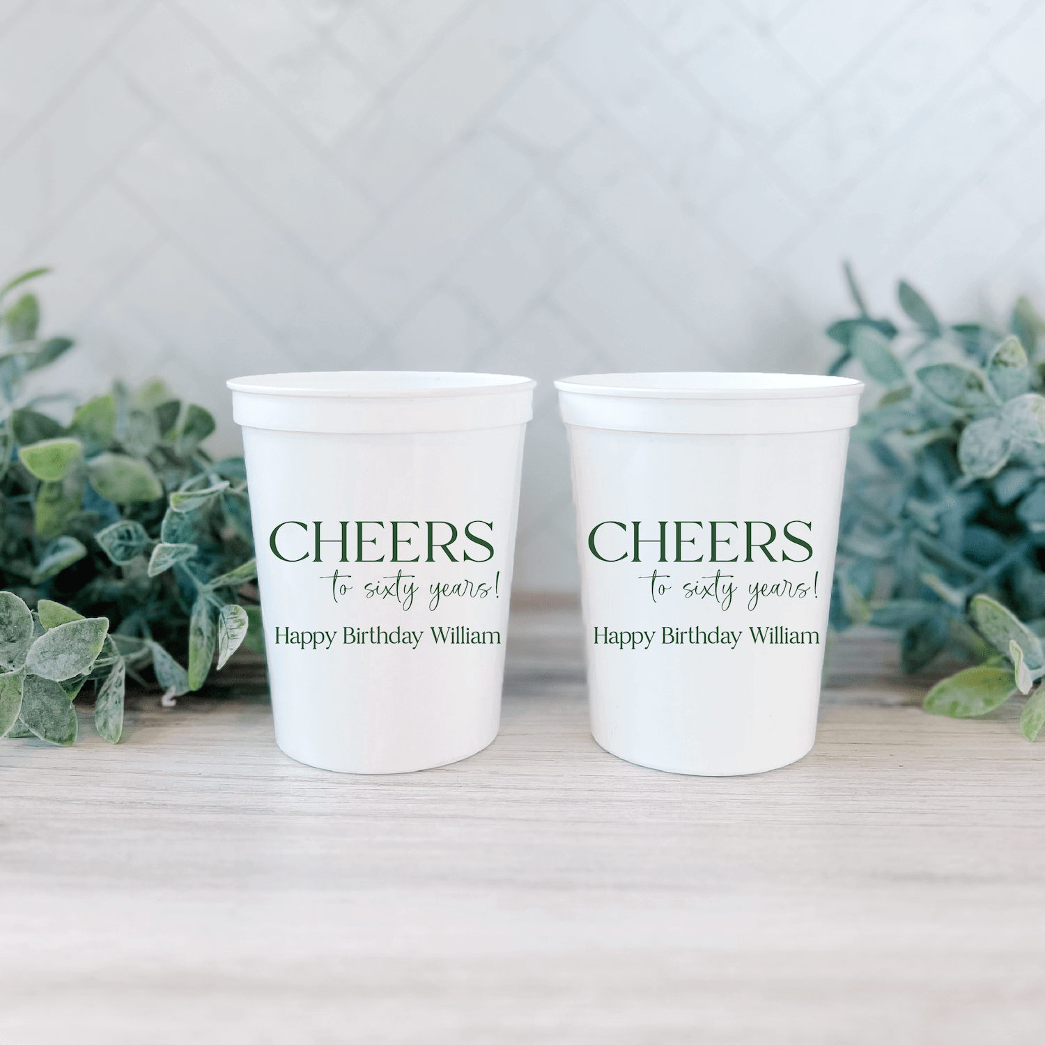 Cheers to the Years Birthday Stadium Cups