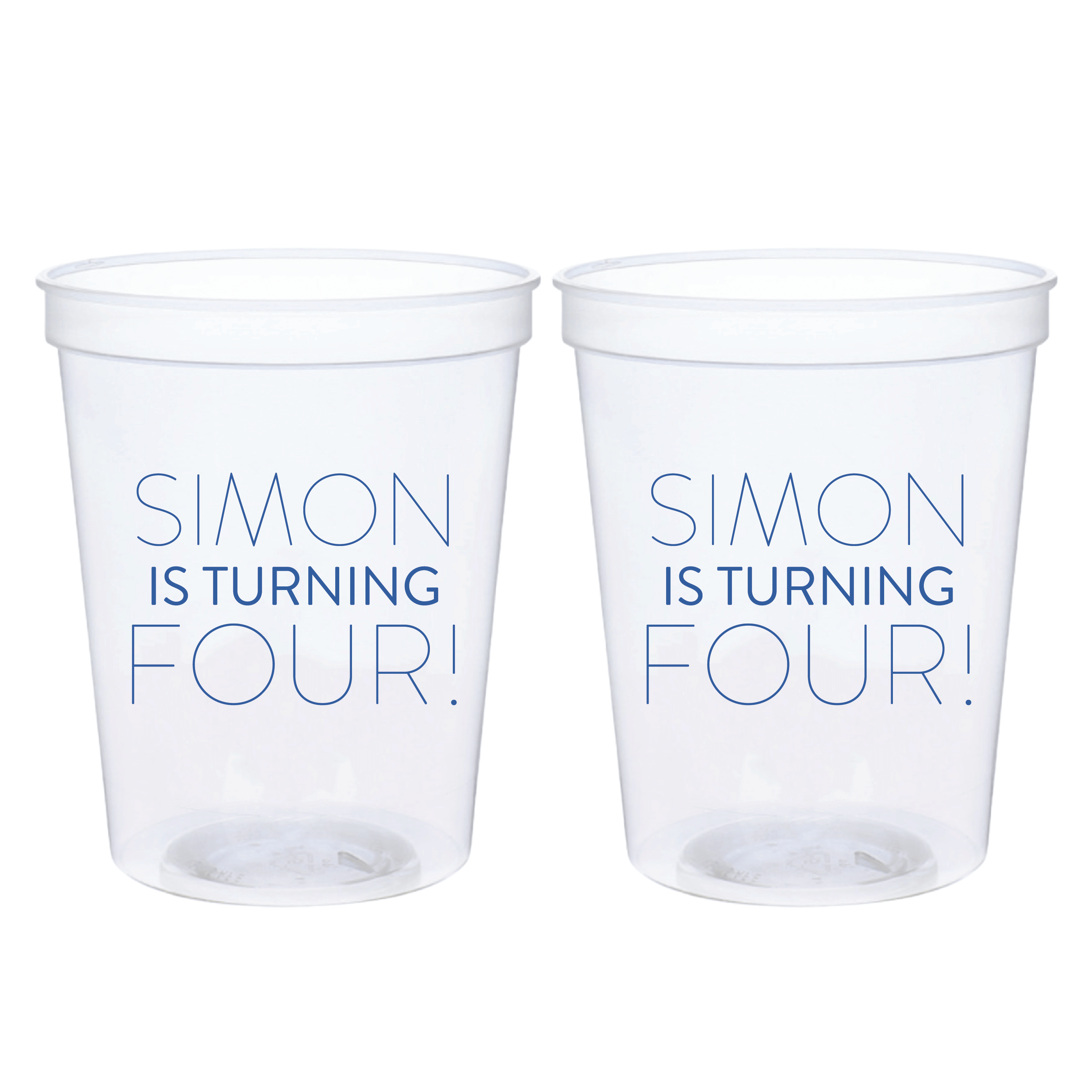 Bold Number Birthday Stadium Party Cups