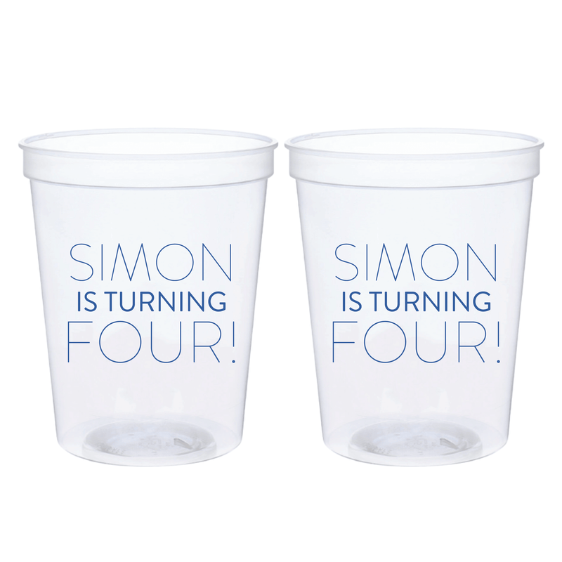 Bold Number Birthday Stadium Party Cups