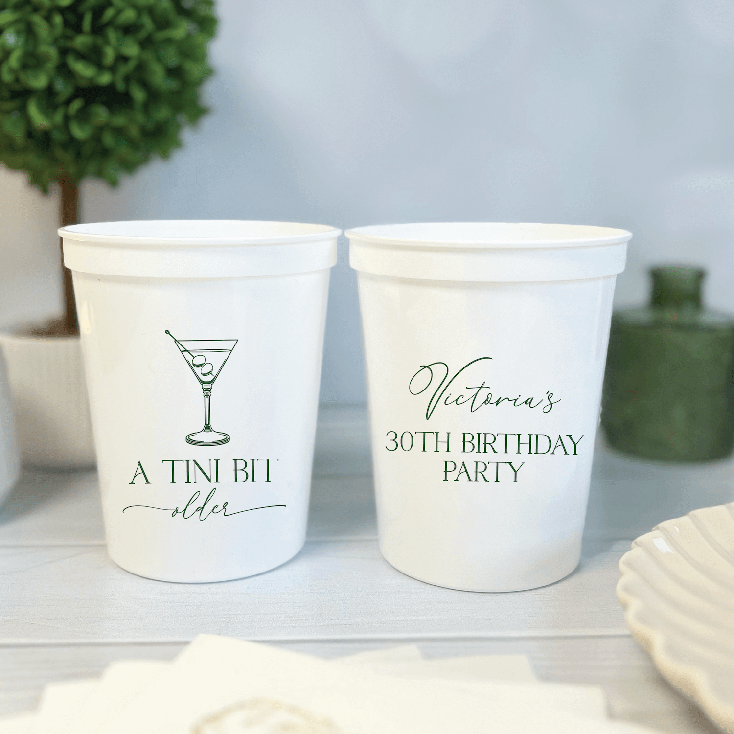 A Tini Bit Older Birthday Stadium Cups