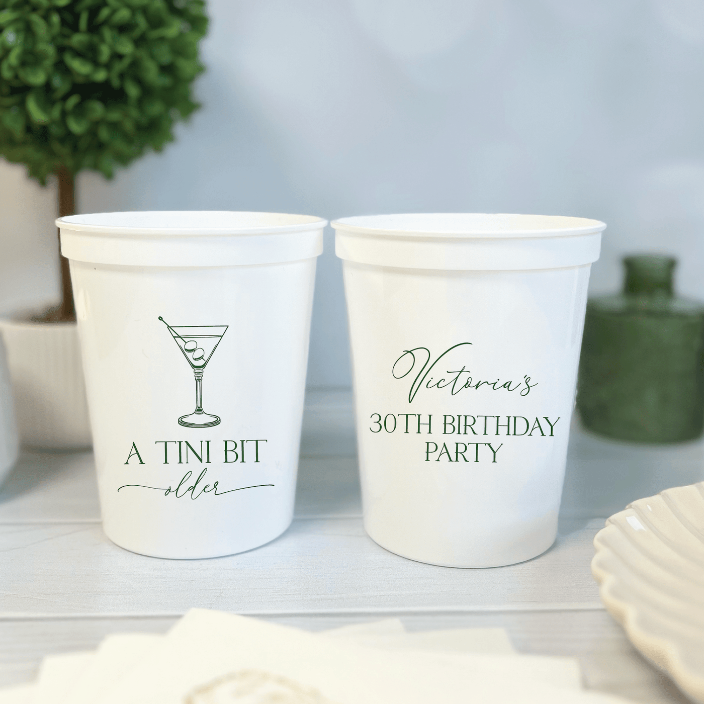 A Tini Bit Older Birthday Stadium Cups