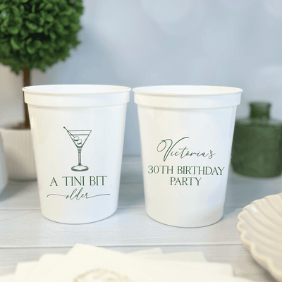 A Tini Bit Older Birthday Stadium Cups