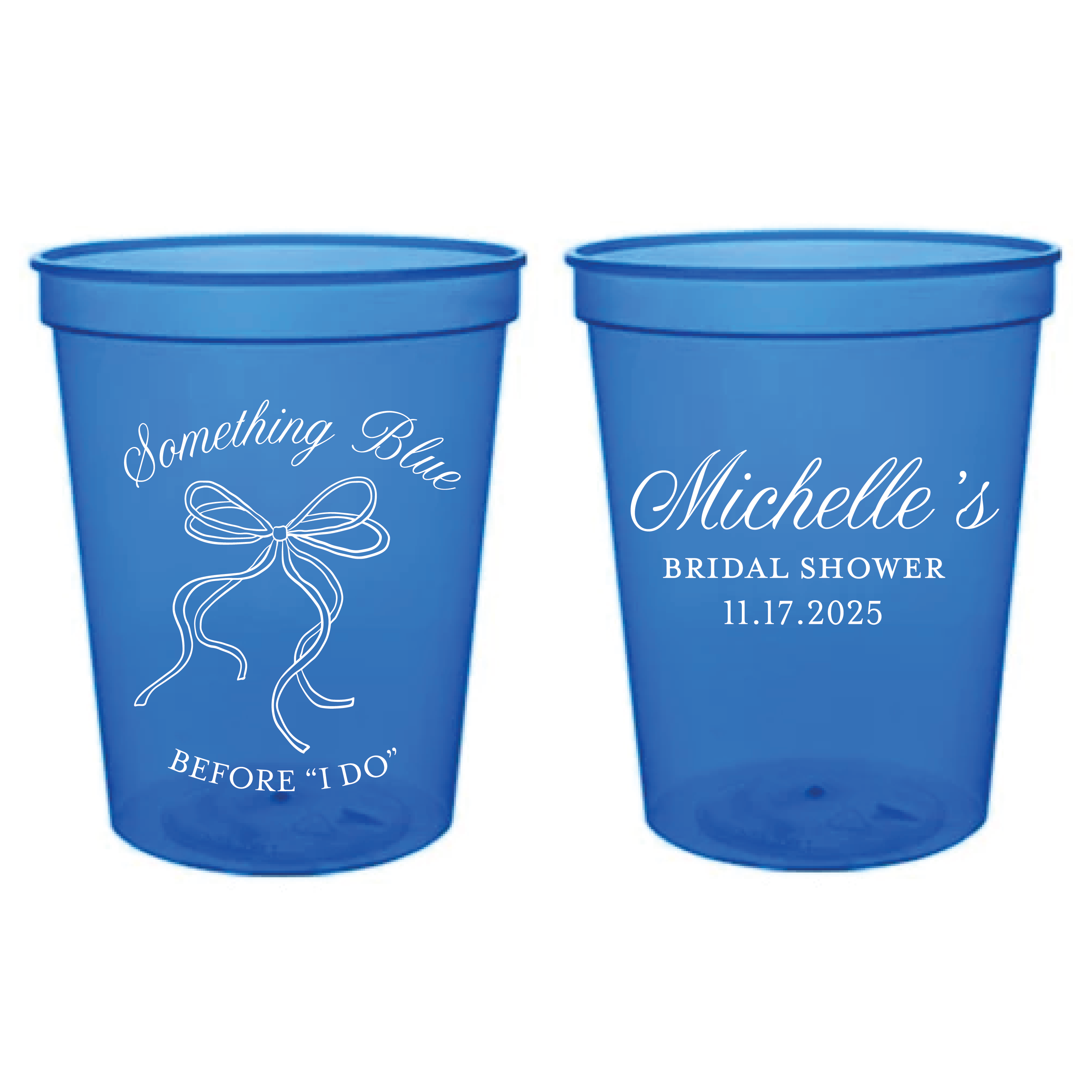 Something Blue Before I Do Bridal Shower Stadium Cups - Cup - Stadium