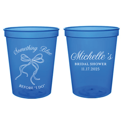 Something Blue Before I Do Bridal Shower Stadium Cups