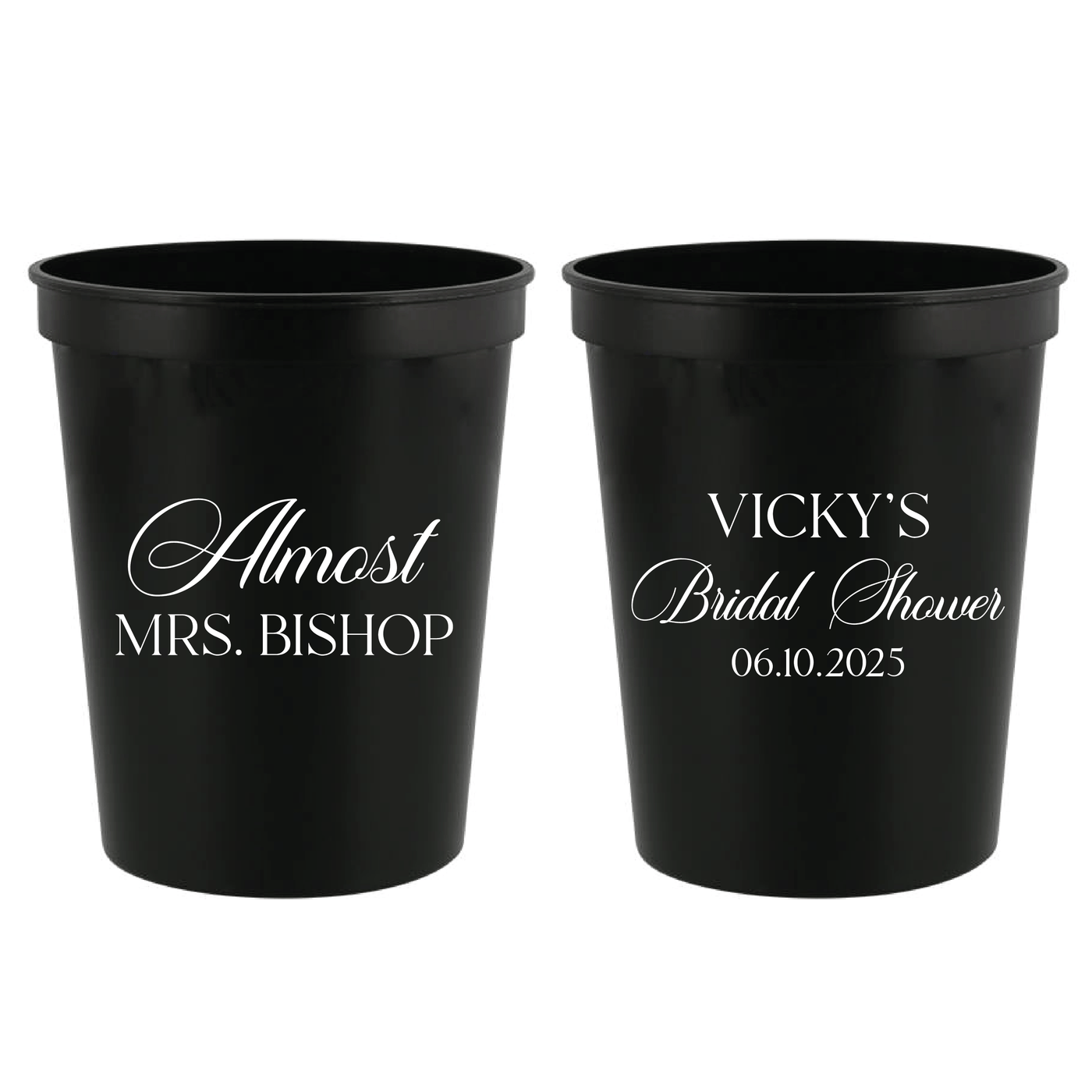 Elegant Almost Mrs Bridal Shower Stadium Cups