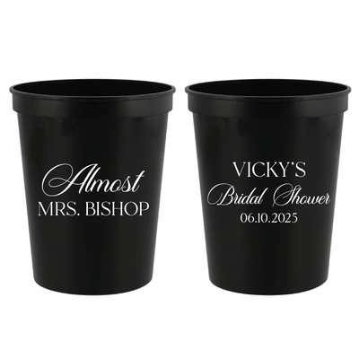 Elegant Almost Mrs Bridal Shower Stadium Cups