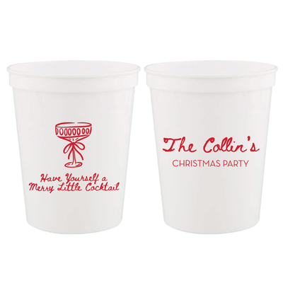 Have a Merry Little Cocktail Stadium Cups