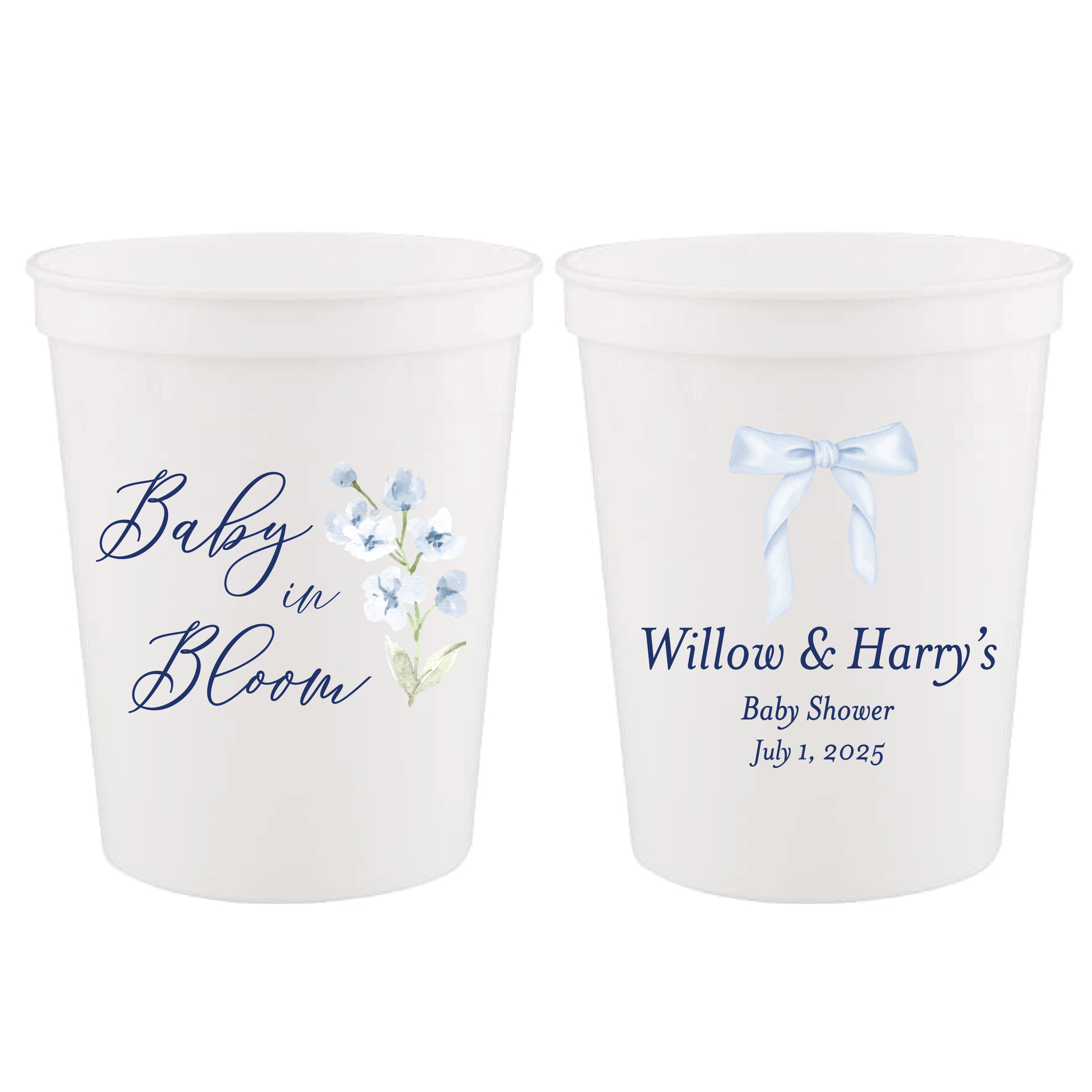 Baby In Bloom Baby Shower Full Color Stadium Cups - Cup - Stadium Full Color