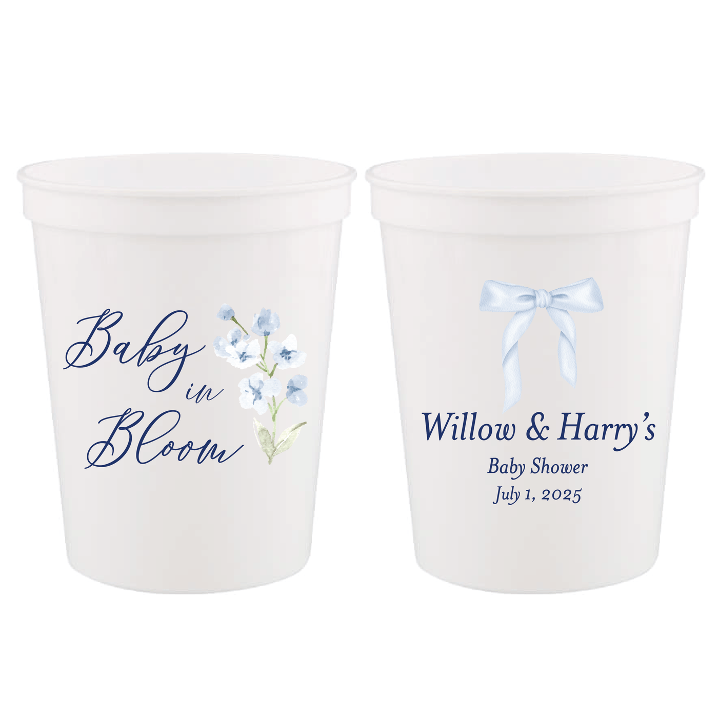 Baby In Bloom Baby Shower Full Color Stadium Cups