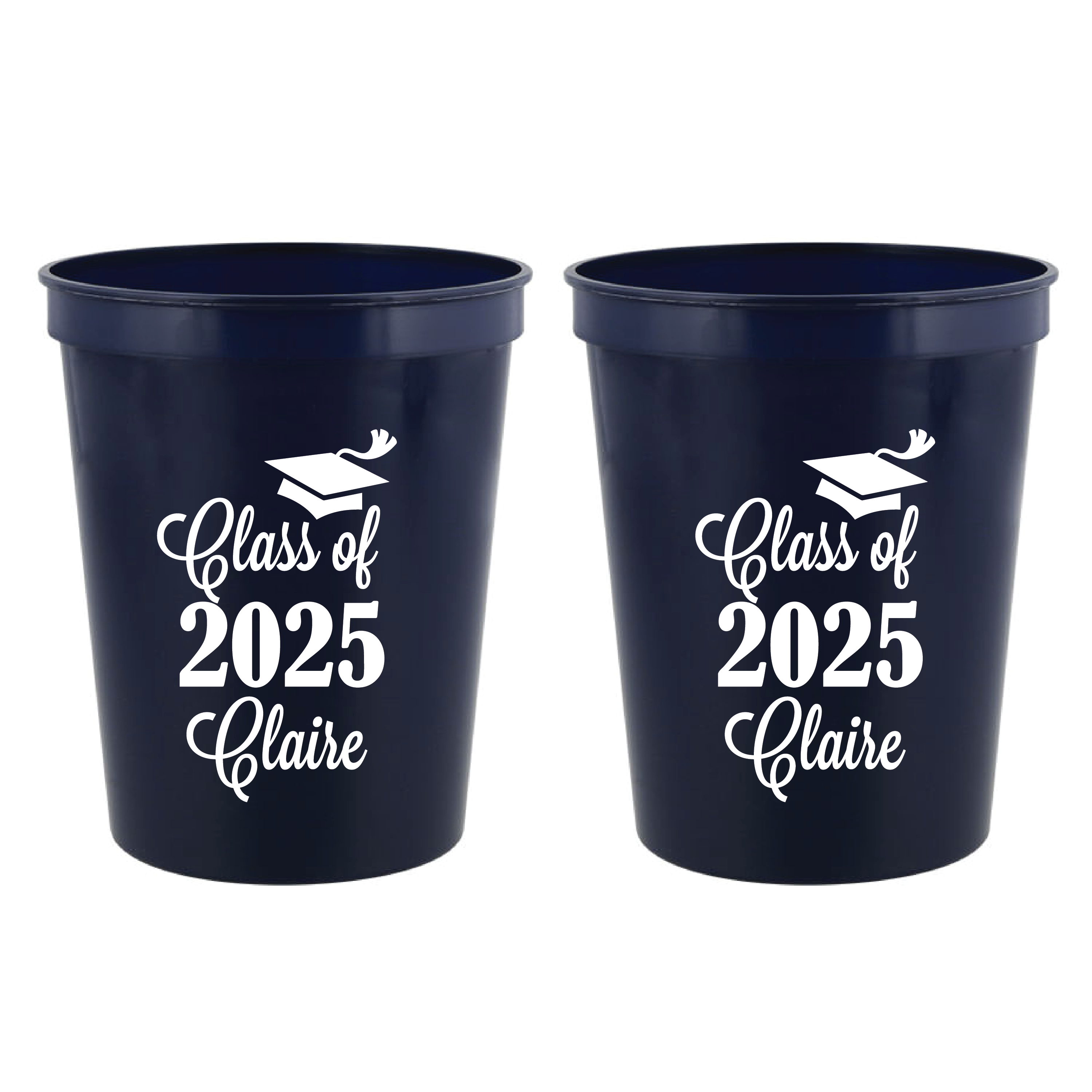 Personalized Graduation Cap Stadium Cups - Cup - Stadium
