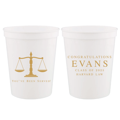 You've Been Served Law School Graduation Stadium Cups - Cup - Stadium