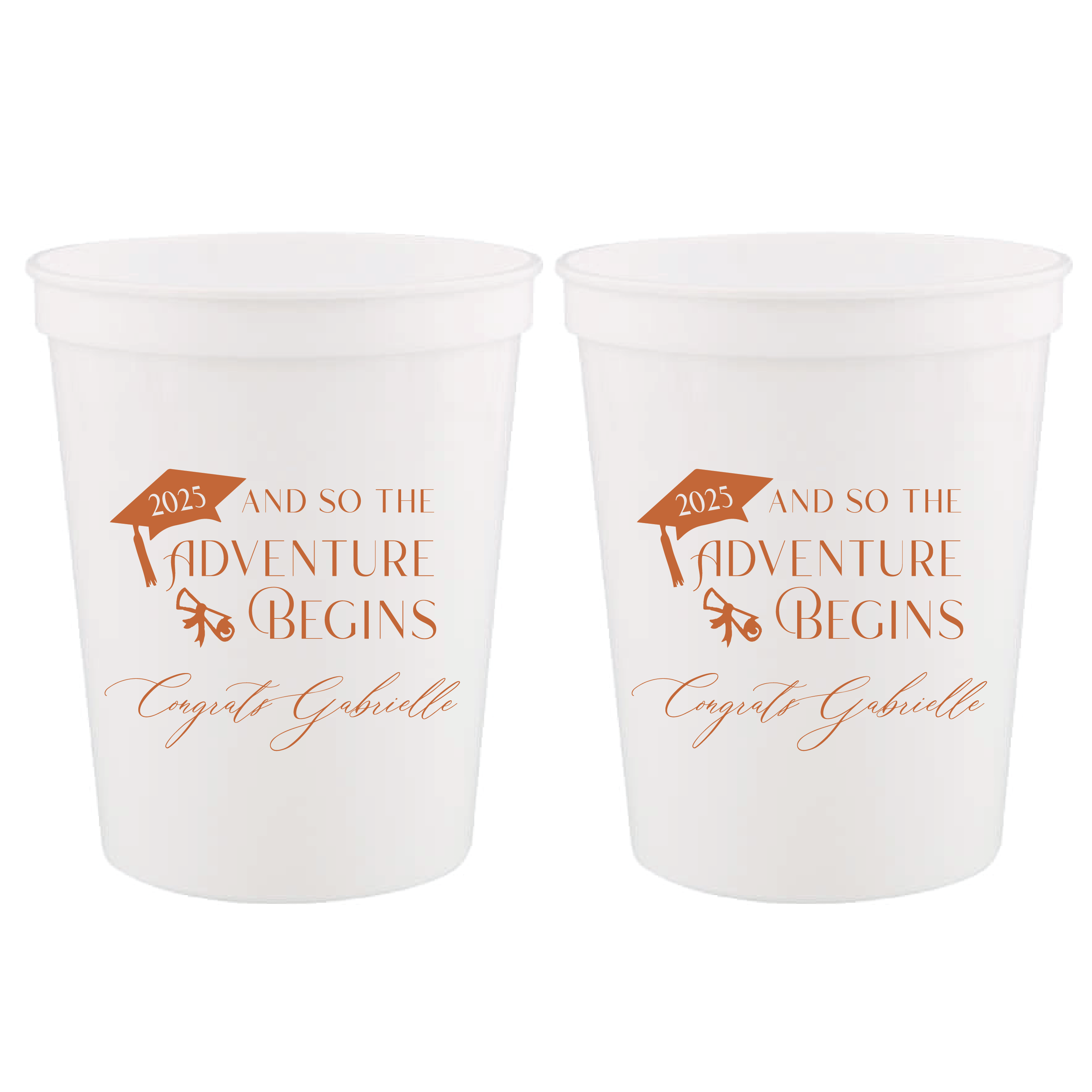 The Adventure Begins Graduation Stadium Cups - Cup - Stadium