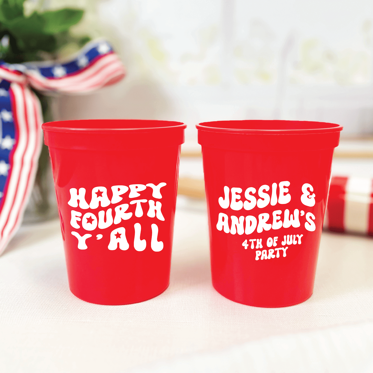 Happy Fourth Y’all Stadium Cups