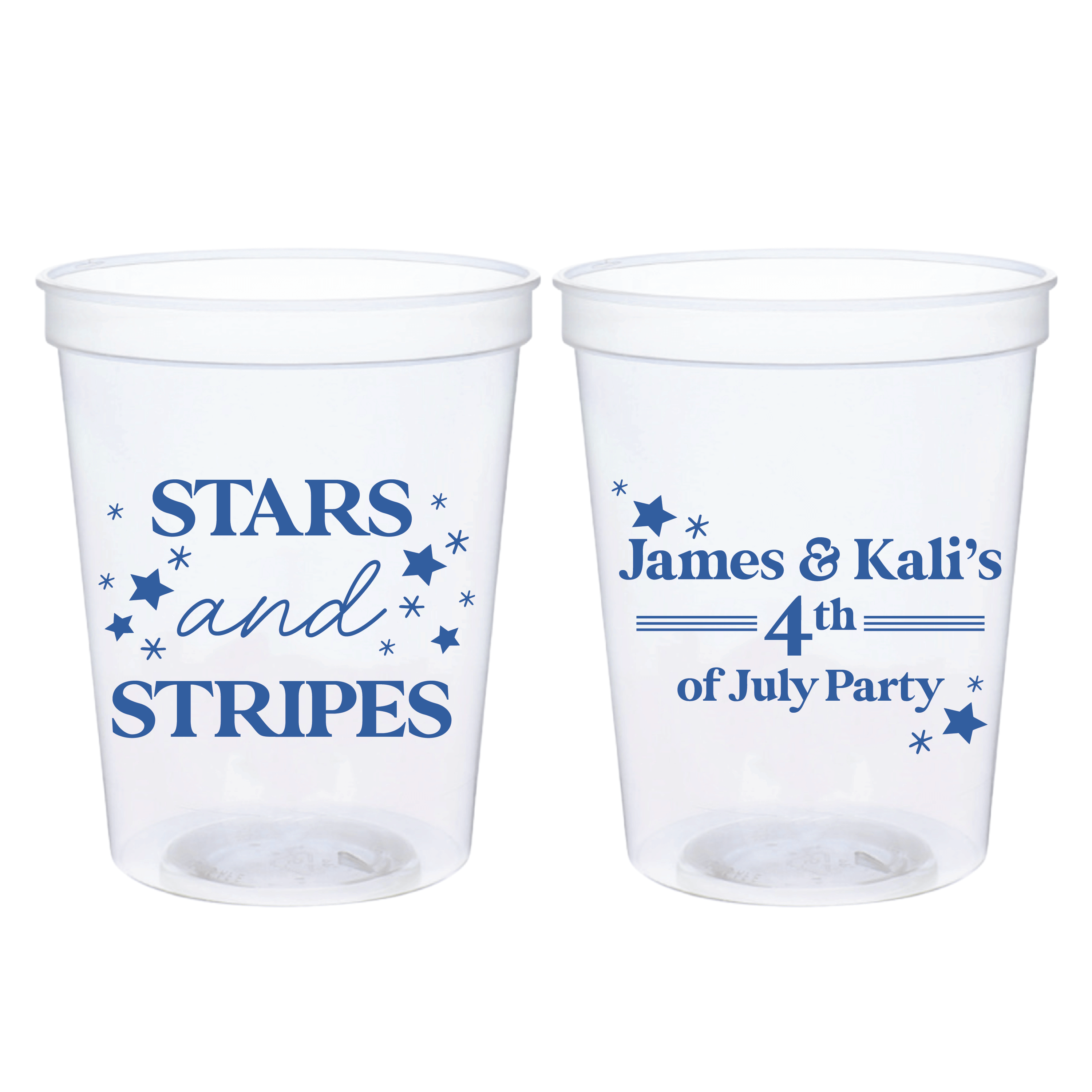 Stars and Stripes Personalized Stadium Cups