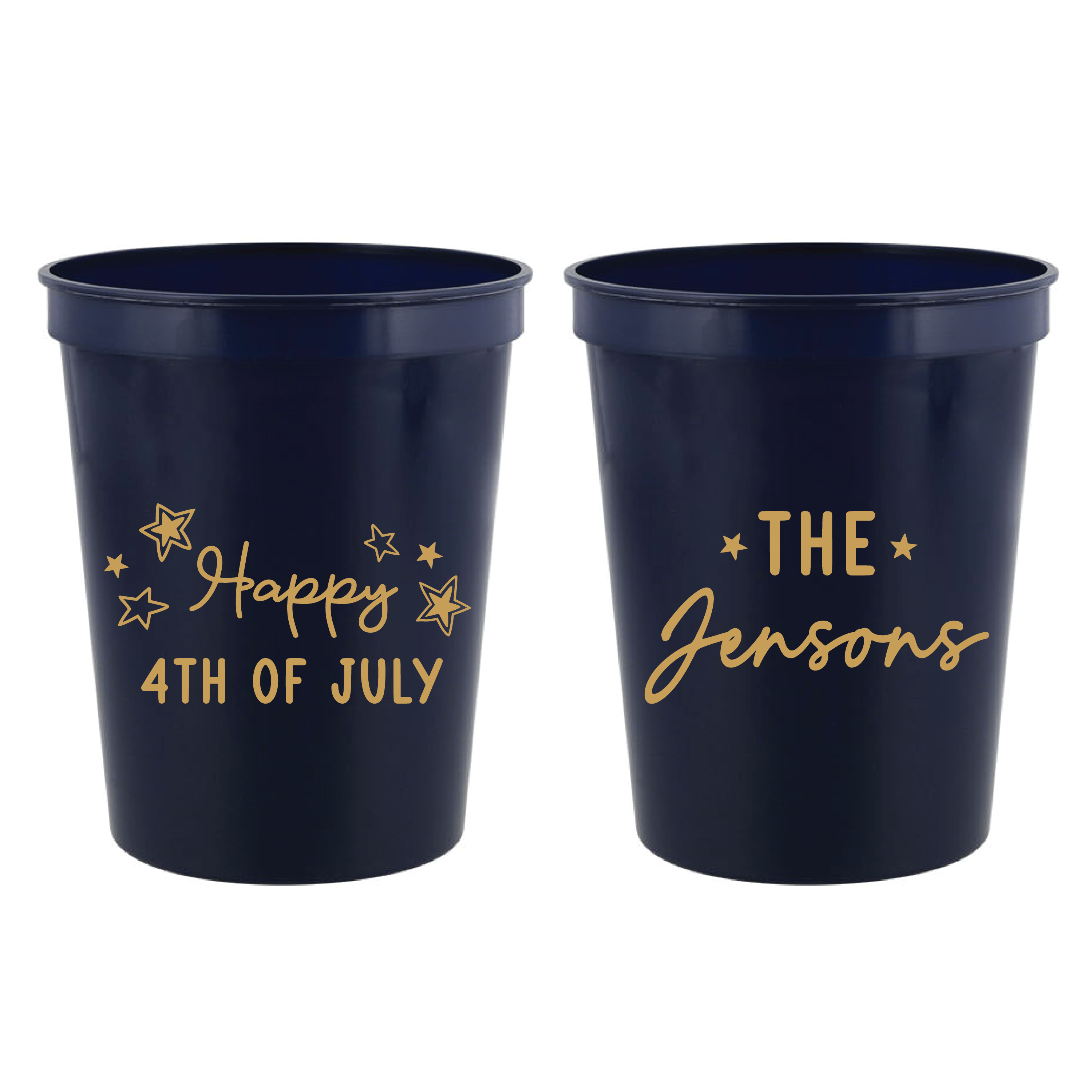 Happy 4th of July Personalized Stadium Cups