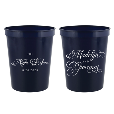 Elegant Night Before Rehearsal Dinner Stadium Cups