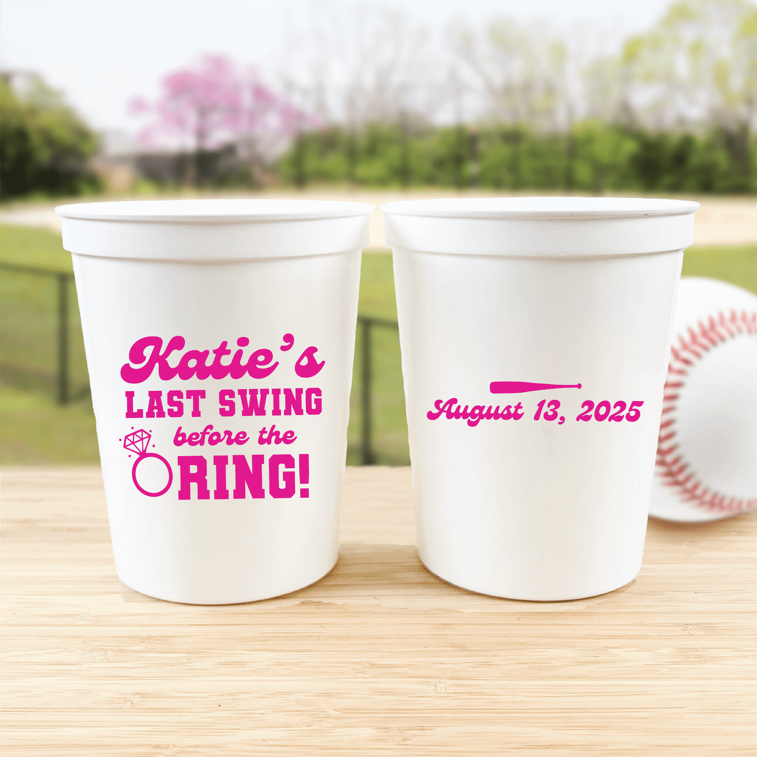 Last Swing Before the Ring Bachelorette Stadium Cups