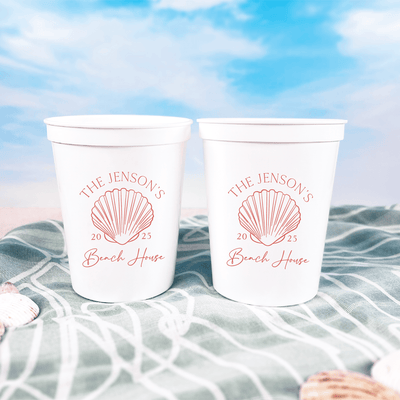 Seashell Beach House Stadium Cups