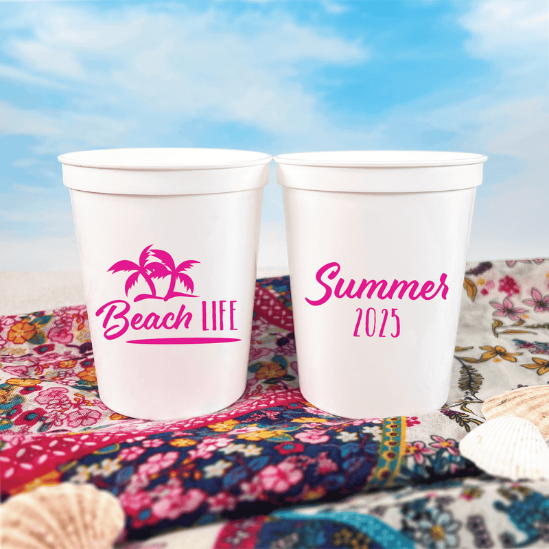Beach Life Vibes Stadium Cups