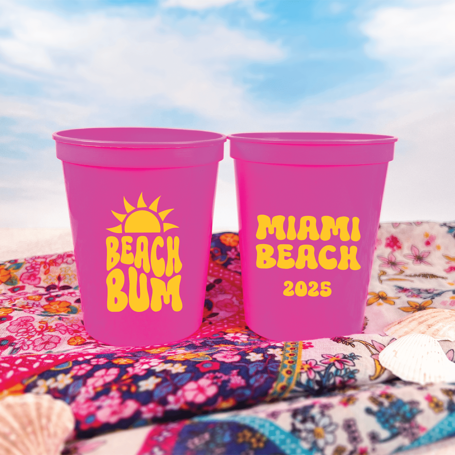 Beach Bum Vibes Stadium Cups