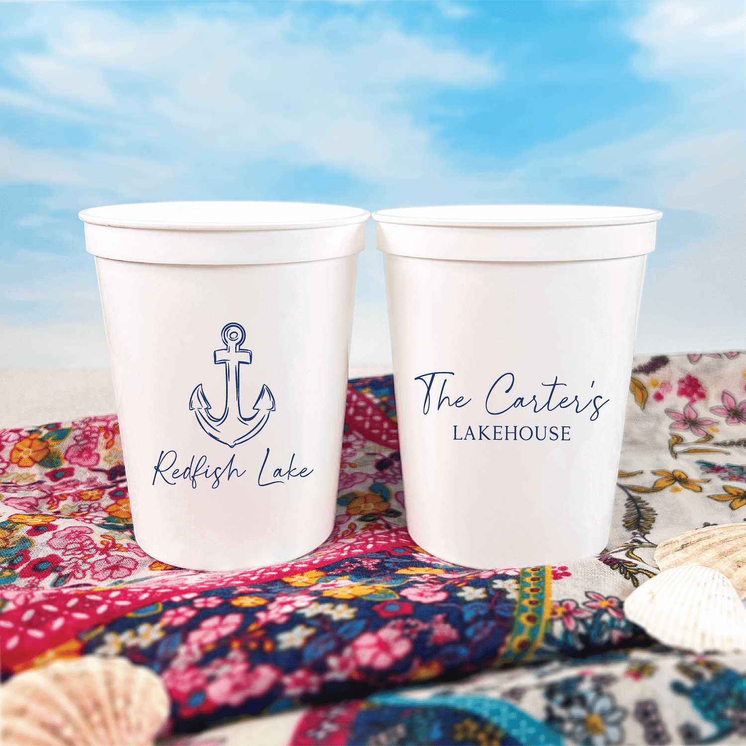 Nautical Lakehouse Stadium Cups