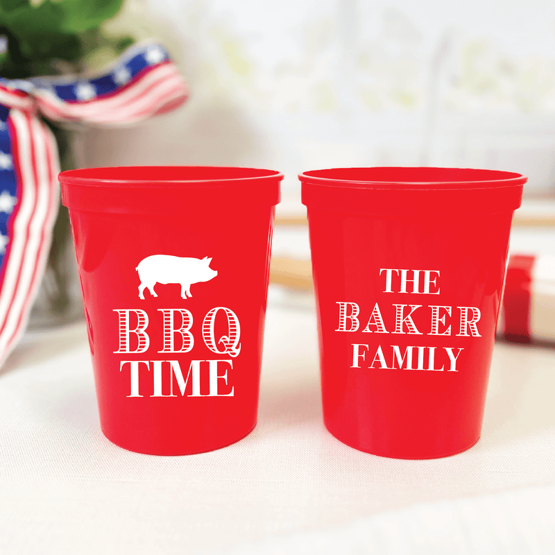 BBQ Time Backyard Cookout Stadium Cups
