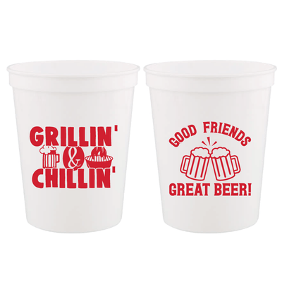 Grillin' & Chillin' Summer Party Stadium Cups