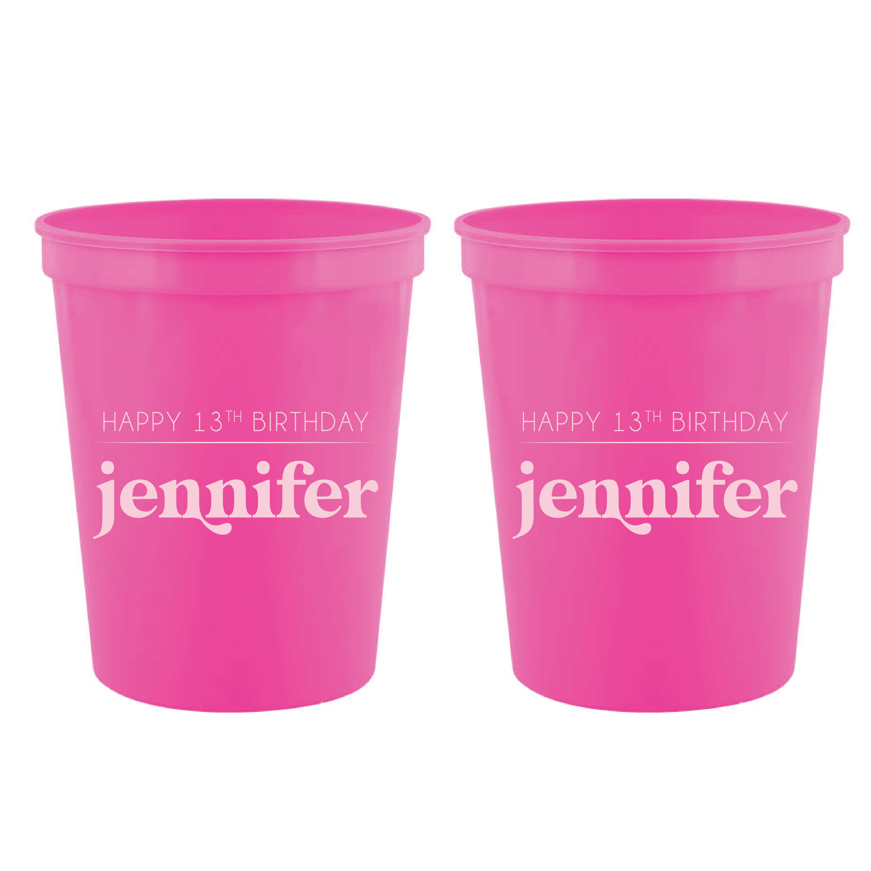 Officially Thirteen Birthday Stadium Party Cups