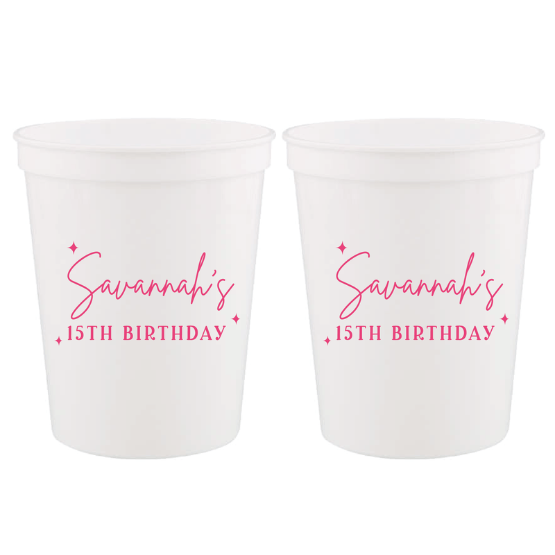 Star of the Day Birthday Stadium Party Cups