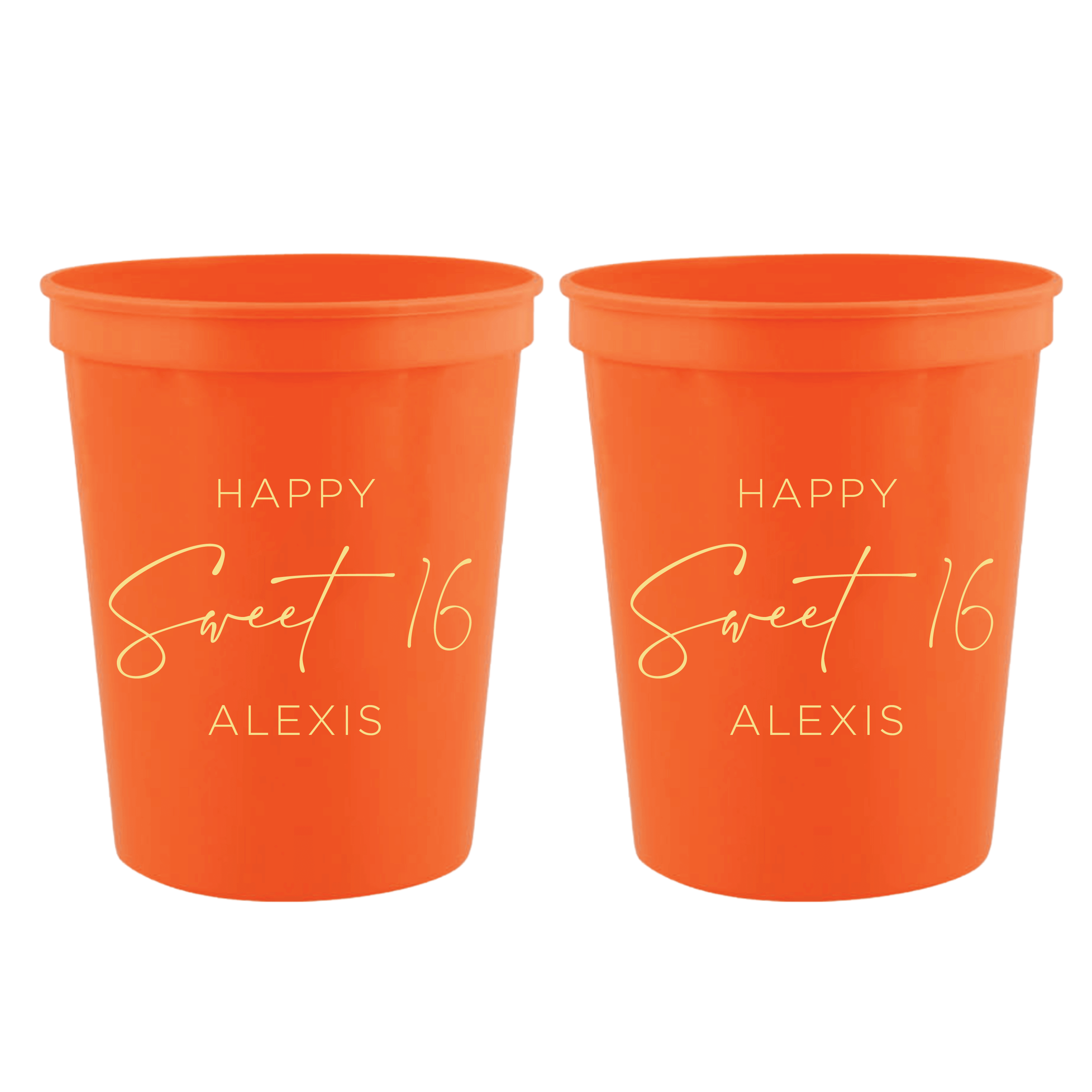 Happy Sweet 16 Birthday Stadium Party Cups