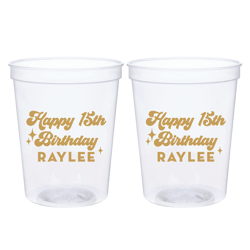 Retro Teen Birthday Bash Stadium Party Cups