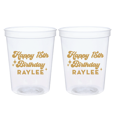 Retro Teen Birthday Bash Stadium Party Cups